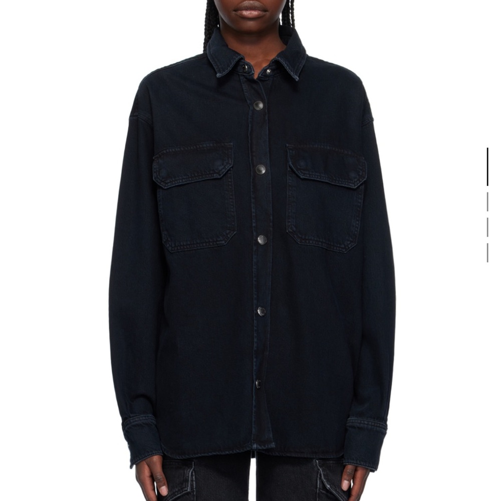 AGOLDE Black Camryn Denim Shirt